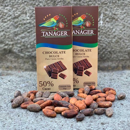 Barra de chocolate 50% cacao 50gr